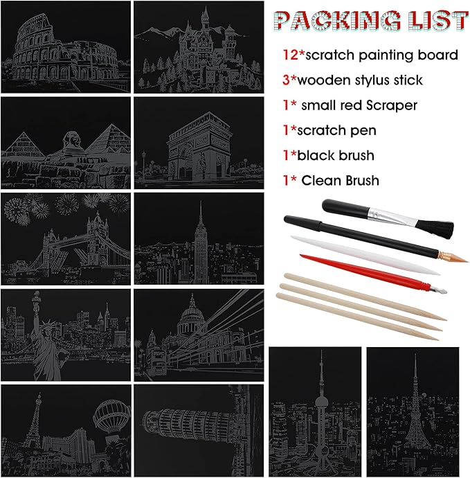 12 Pack Scribble Art Kit